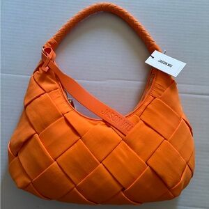 Jason Wu Persimon Orange Handbag w/ Braided Handle, American Luxury Designer NWT